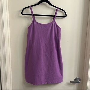Beyond Yoga Spacedye Essentials Mini Dress Bright Iris Heather Small